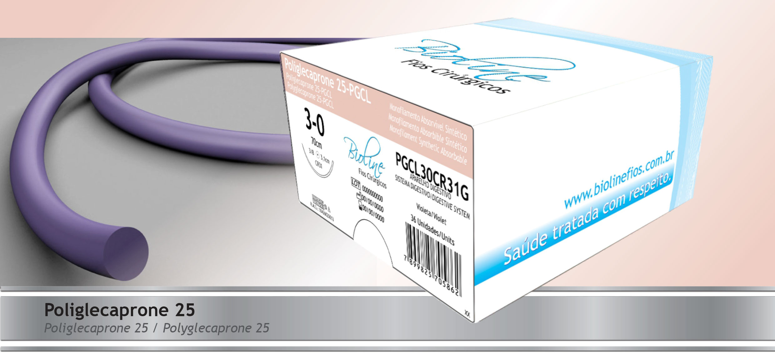 Hilo Poliglecaprone 25 Bioline Medisol
